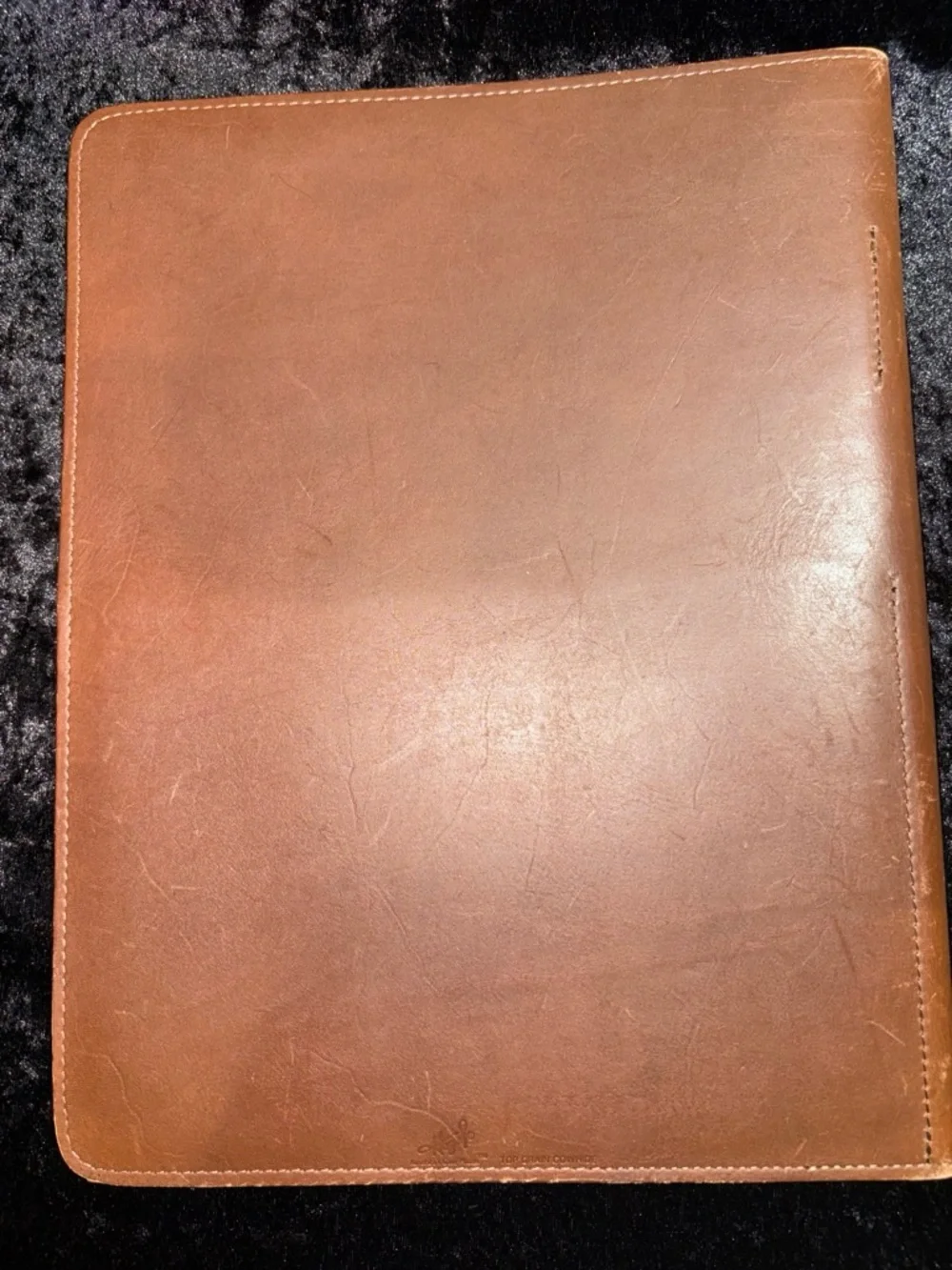 Vintage Y2K Hazel Top Grain Cowhide Leather Portfolio Classic Chestnut EUC  USA